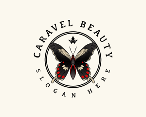 Beauty Butterfly Wings logo design