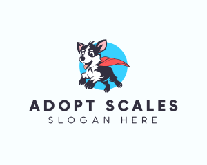 Cape Superhero Dog logo design