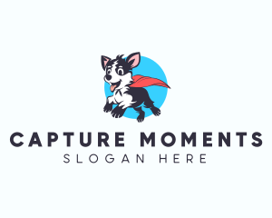 Cape Superhero Dog logo
