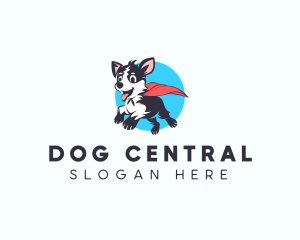 Cape Superhero Dog logo design