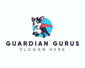 Cape Superhero Dog logo design