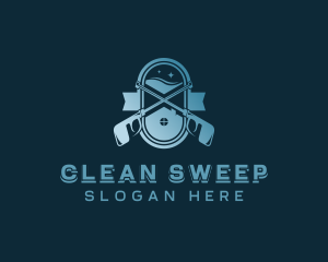 Pressure Washer Cleaning logo design