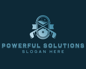 Pressure Washer Cleaning logo design