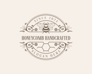 Organic Honeycomb Bee logo