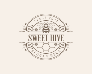 Organic Honeycomb Bee logo