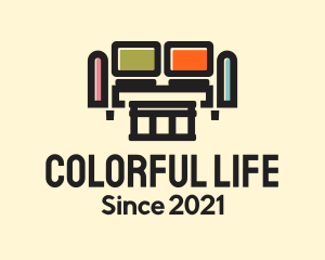 Colorful Sofa Furniture logo design