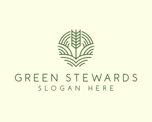 Agricultural Wheat Farm logo design