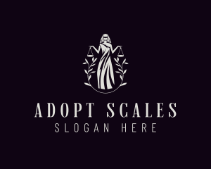 Paralegal Woman Scale logo design