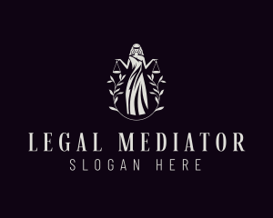 Paralegal Woman Scale logo design