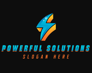 Power Electrical Bolt logo design