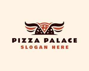 Hipster Pizza Wings logo design