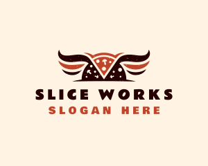 Hipster Pizza Wings logo design