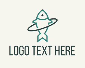 Bass - Green Fish Orbit logo design