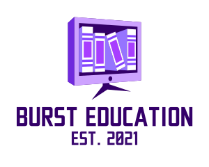 Library Computer Education logo design