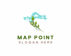 Croatia Landscape Map logo