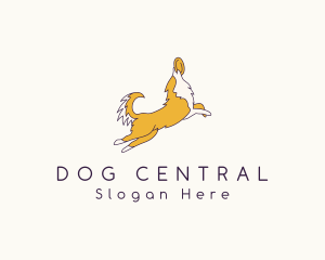 Pet Dog Frisbee logo design