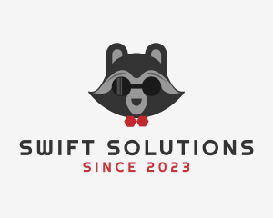 Fashion Raccoon Shades logo design