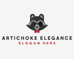 Fashion Raccoon Shades logo design