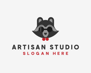 Fashion Raccoon Shades logo design