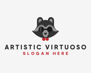 Fashion Raccoon Shades logo design