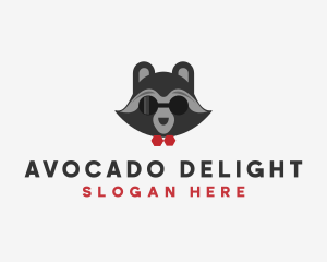 Fashion Raccoon Shades logo design