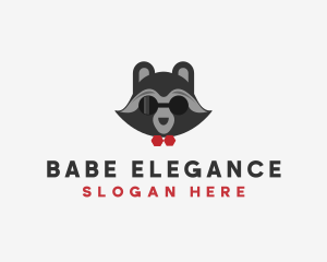 Fashion Raccoon Shades logo design