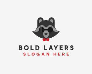 Fashion Raccoon Shades logo design