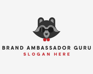 Fashion Raccoon Shades logo design