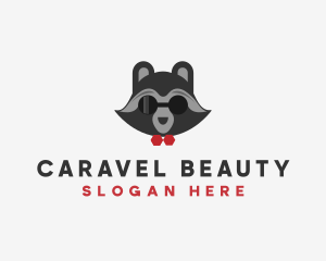 Fashion Raccoon Shades logo design