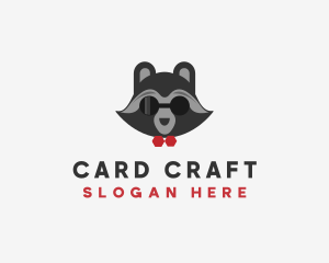 Fashion Raccoon Shades logo design