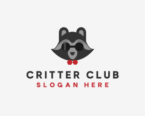 Fashion Raccoon Shades logo design