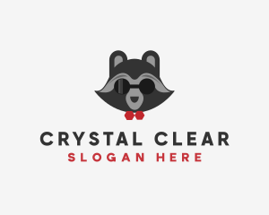 Fashion Raccoon Shades logo design