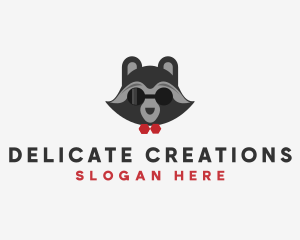 Fashion Raccoon Shades logo design