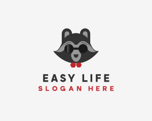 Fashion Raccoon Shades logo design