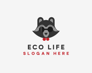 Fashion Raccoon Shades logo design