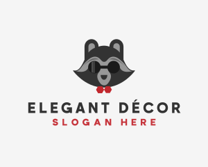 Fashion Raccoon Shades logo design