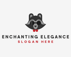 Fashion Raccoon Shades logo design