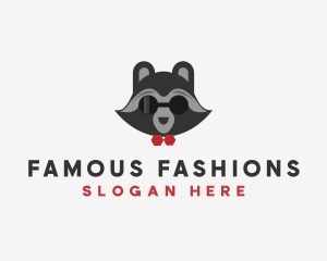 Fashion Raccoon Shades logo design