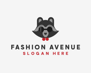 Fashion Raccoon Shades logo design