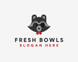 Fashion Raccoon Shades logo design