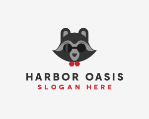 Fashion Raccoon Shades logo design