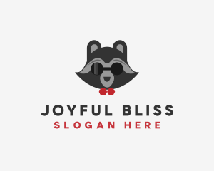 Fashion Raccoon Shades logo design