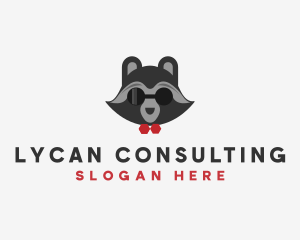 Fashion Raccoon Shades logo design