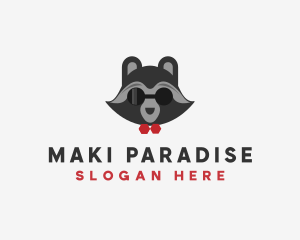 Fashion Raccoon Shades logo design