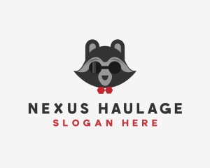 Fashion Raccoon Shades logo design