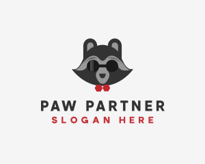 Fashion Raccoon Shades logo design