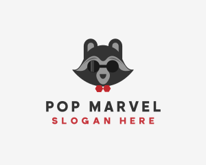 Fashion Raccoon Shades logo design