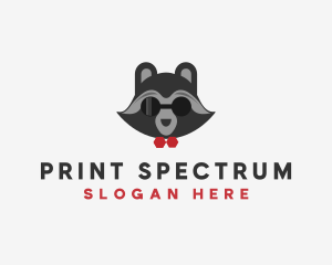 Fashion Raccoon Shades logo design