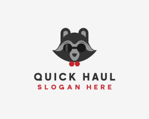 Fashion Raccoon Shades logo design