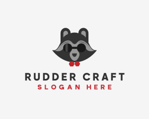 Fashion Raccoon Shades logo design